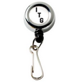 Round Chrome Finish Metal Badge Reel (Polydome)
